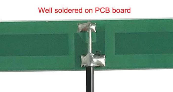 Well soldered PCB antennas