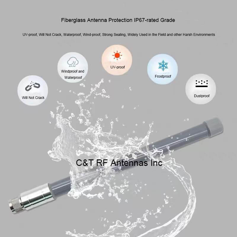 Fiberglass Antenna Protection IP67-rated Grade UV-proof, Will Not Crack, Waterproof, Wind-proof, Strong Sealing, Widely Used in the Field and other Harsh Environments - C&T RF Antennas Inc