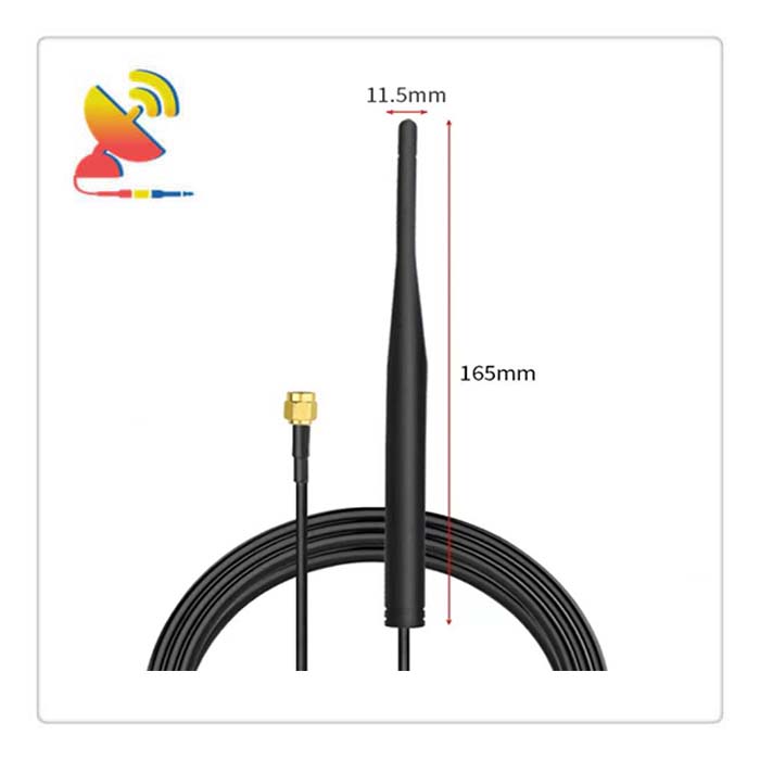 C&T RF Antennas Inc - 13x165mm SMA Cable 4G NB-IoT Omni Outdoor Mall Mount Antenna Size